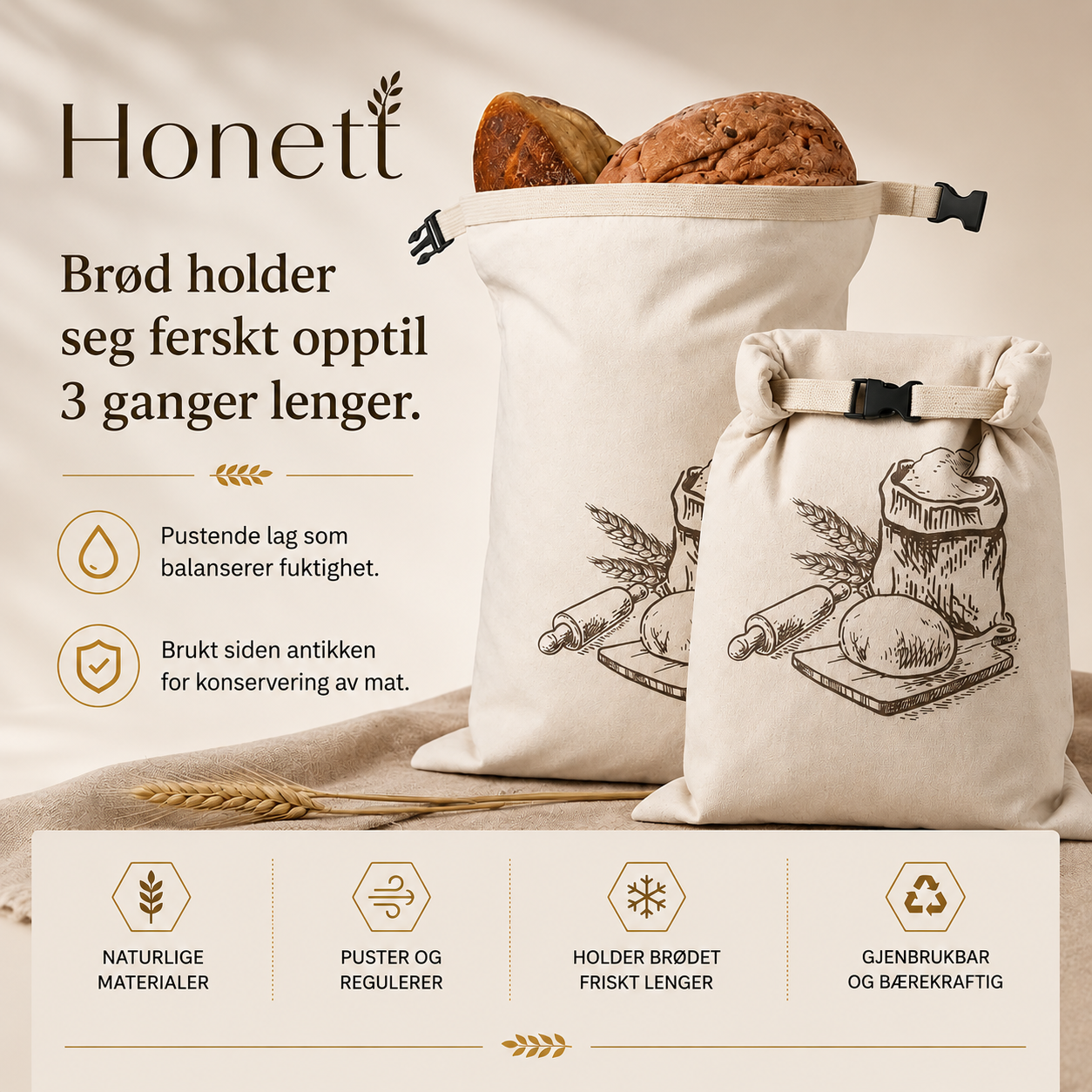 Bivoks Brødpose
